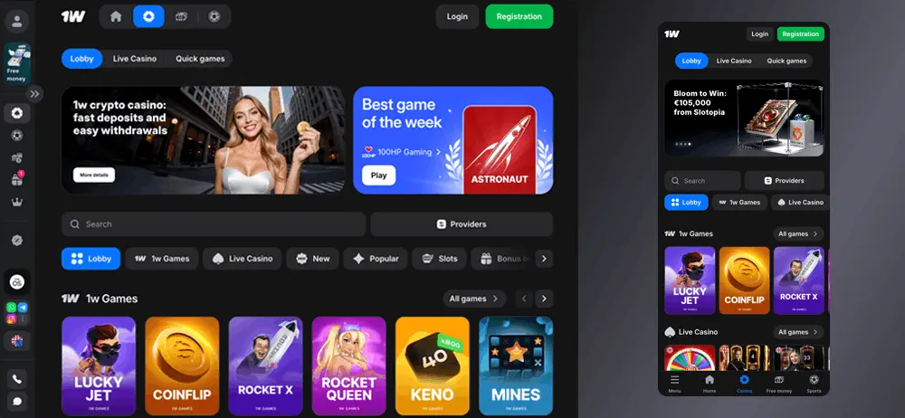 Казино 1win: 9 500+ игр и слотов, огромные бонусы